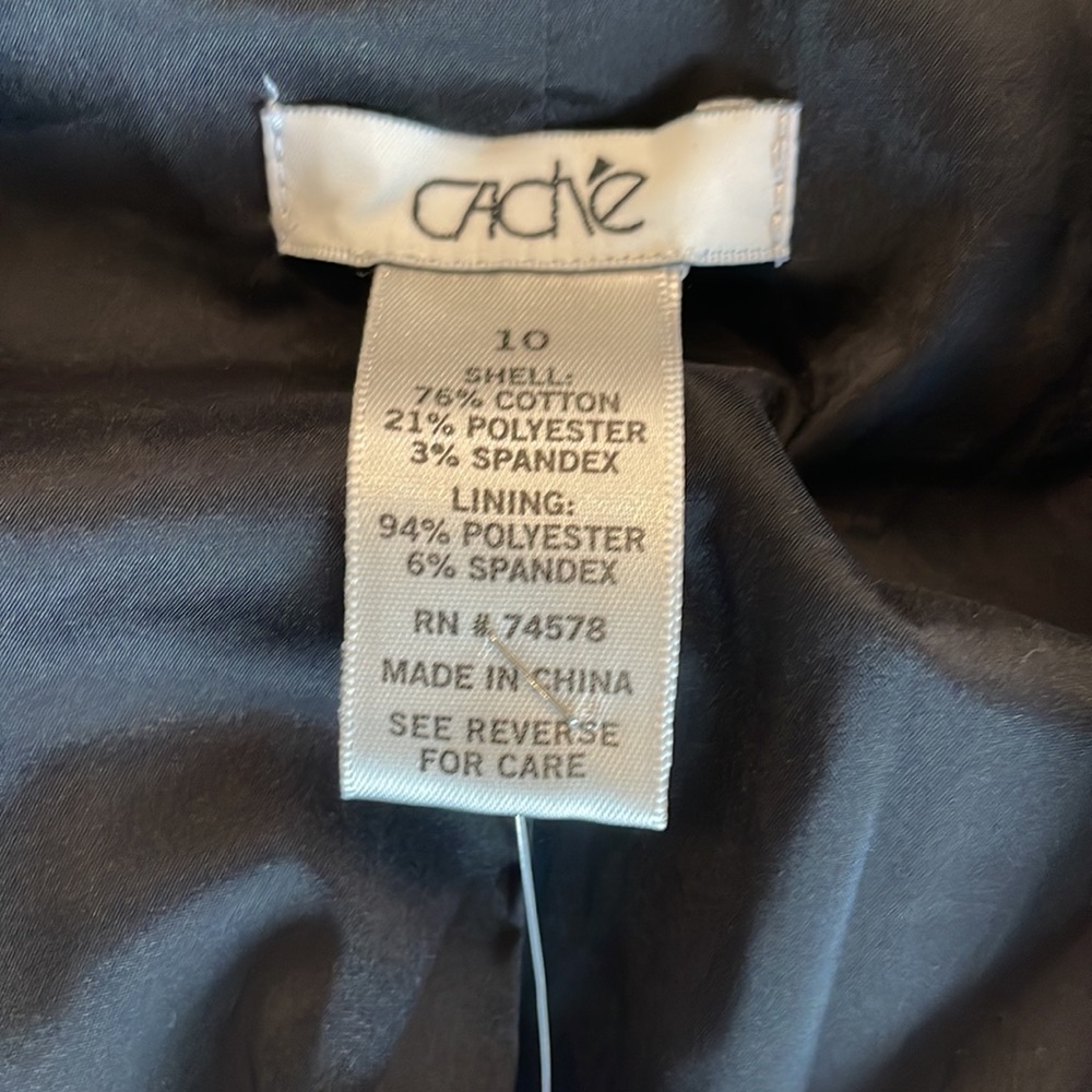 Cache Nautical Black Stripe Blazer With Anchor Bu… - image 6